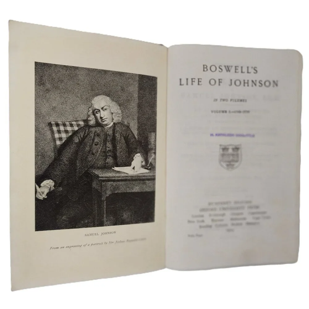 Boswell's Life of Johnson Vol I 1709-1776 1924HC by James Boswell Esq